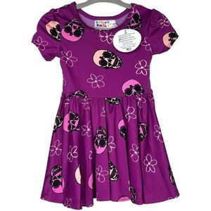 NEW Dot Dot Smile Floral Sugar Skull Cap Sleeve Dress 6-12M